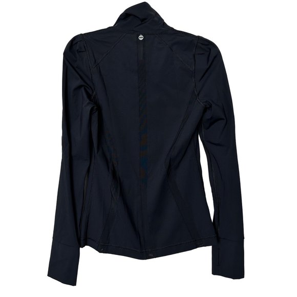 Lorna Jane Jacket Womens Small Black Fitted Full Zip Athleisure Work Out Solid - Picture 2 of 8